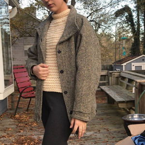 Vintage Woolrich Wool Herringbone Tweed Coat
